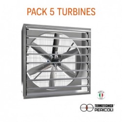 Pack 5 turbines extraction d'air 20k m3/h